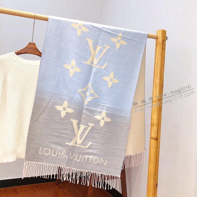 Louis Vuitton女款圍巾 路易威登2021新款羊絨漸變披肩 LV漸變羊絨圍巾  mmj1361